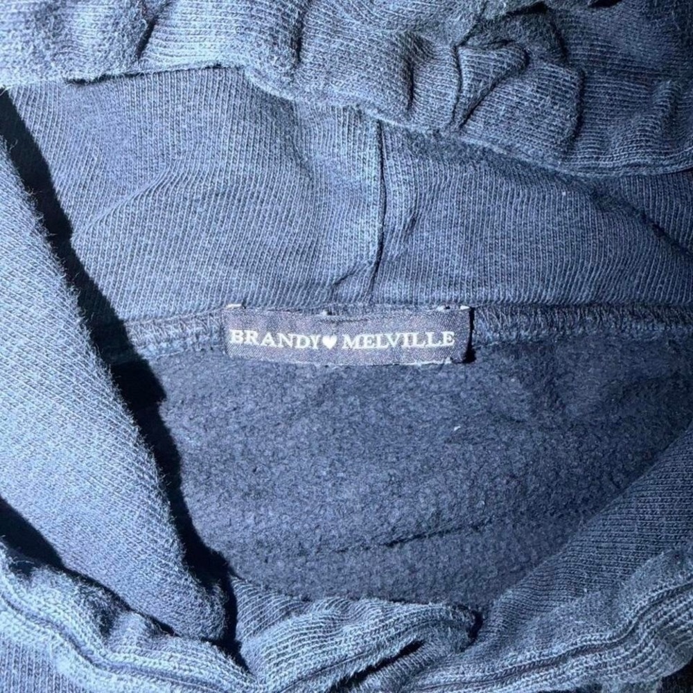 Brandy Melville New York Hoodie Navy Blue Y2K Oversized Sweatshirt Vintage - Picture 5 of 7